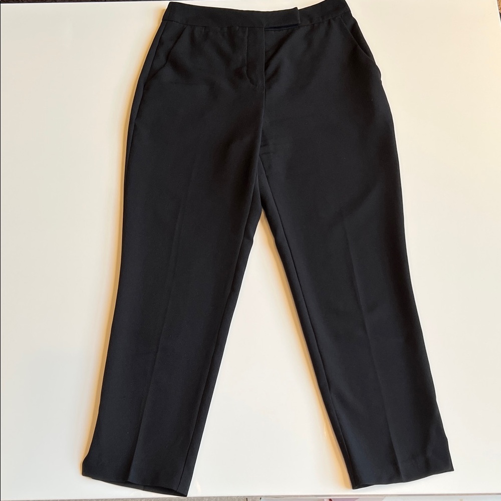 Topshop Black High-Waist Tailored Pants
